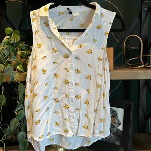 H&M Lemon Button Down Top 🍋